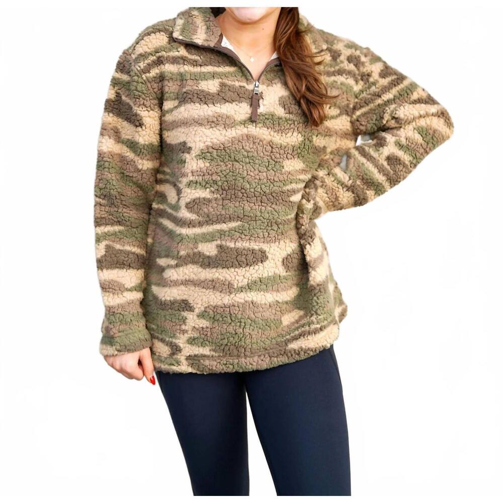 NEW OLIVER & OTIS teddy pullover jacket in camo